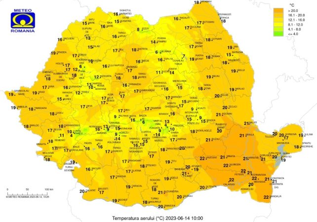 Vremea se va încălzi, cerul va fi variabil, dar cu înnorări temporar accentuate mai ales după-amiază
