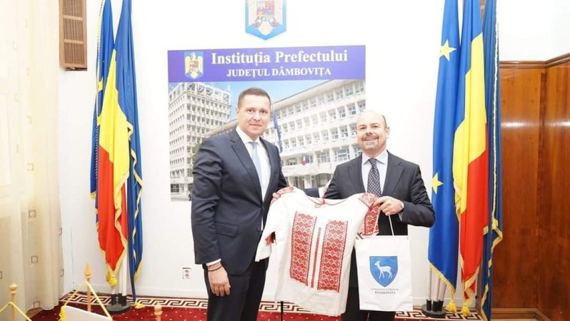 Excelența Sa Alfredo Maria Durante Mangoni, Ambasadorul Italiei la București, a făcut o vizită de lucru în județul Dâmbovița