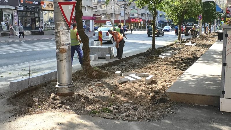 Bulevardul Independenței din Târgoviște, este în plin proces de reabilitare. VIDEO