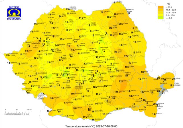 Luni, 10 iulie 2023, vremea va fi călduroasă în majoritatea zonelor