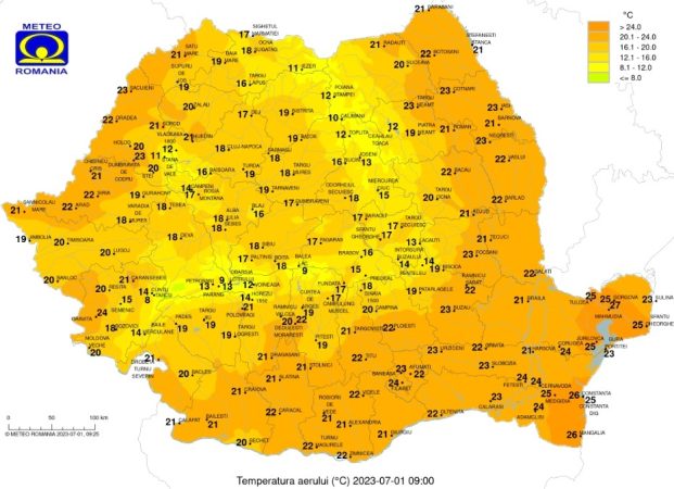 AVERTISMENT de la ANM, după ora prânzului, vom avea parte de ploi și vijelii puternice