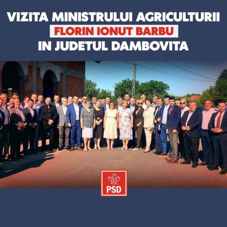 Ministrul Agriculturii, Florin Ionuț Barbu s-a aflat în vizită de lucru în județul Dâmbovița, a avut o serie de discuții cu primarii dâmbovițeni