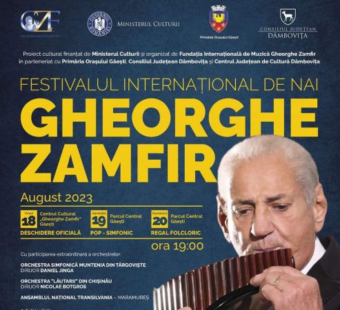 Orașul Găești este gazda Festivalului Internațional de Nai „Gheorghe Zamfir”, în perioada 18-20 august 2023