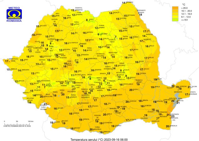 Prognoza meteo pentru sâmbătă, 16 septembrie 2023, vremea va fi în general instabilă