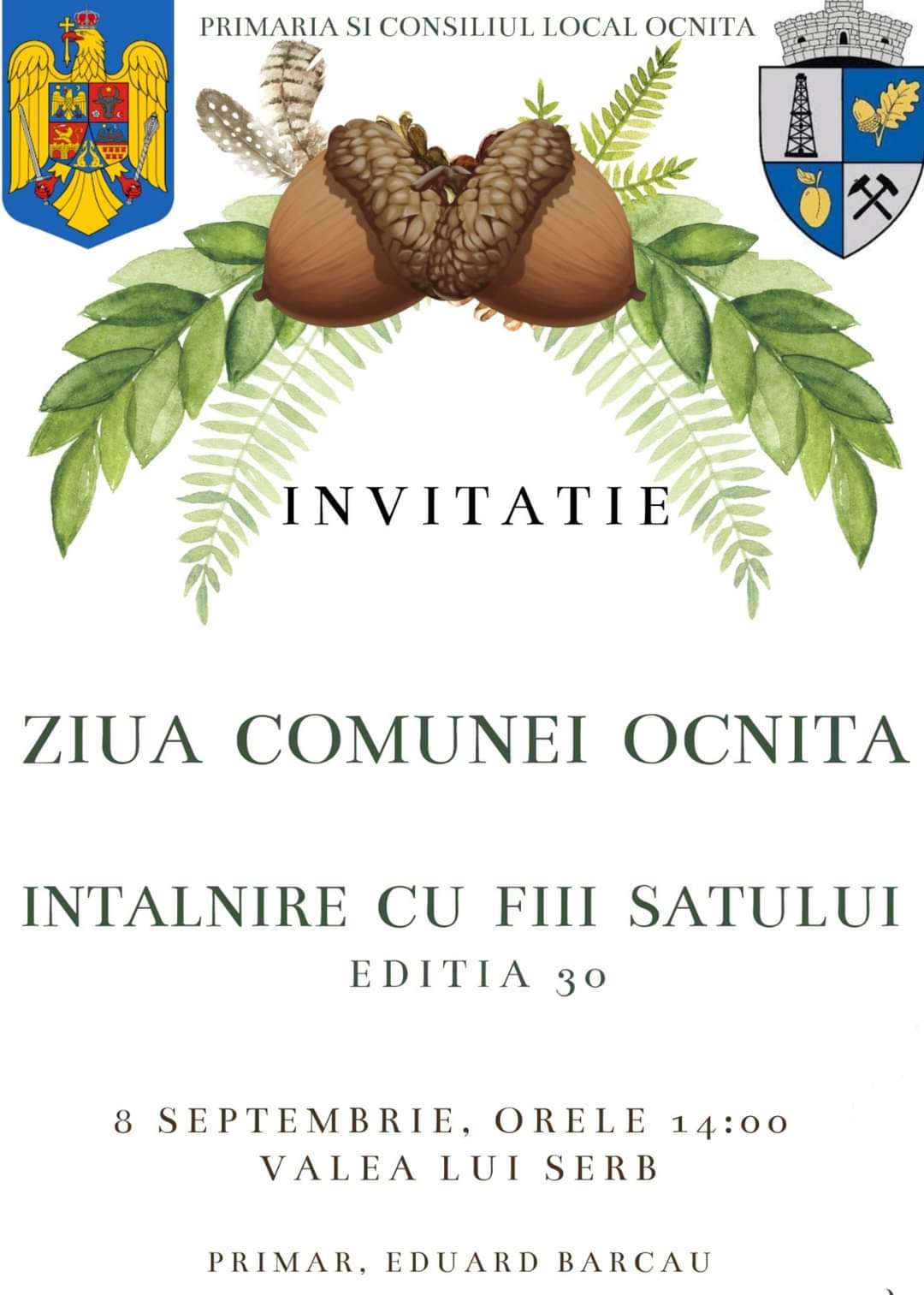 Pe 8 septembrie, Ziua comunei Ocnița - Întâlnire cu fiii satului, ediția 30