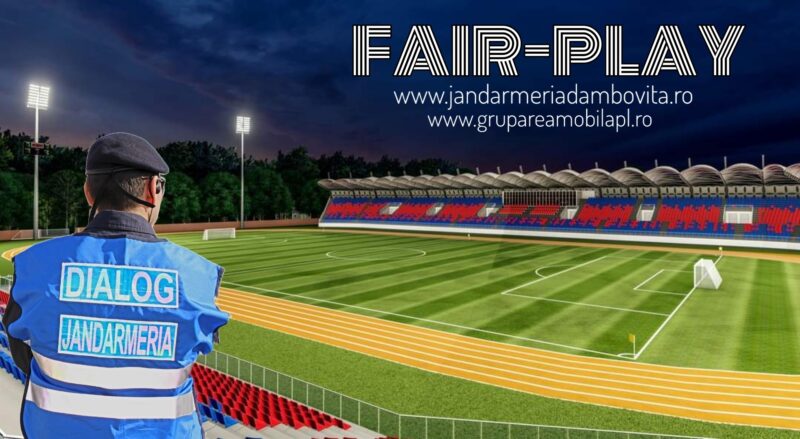 Gruparea de Jandarmi Mobilă Ploiești și Inspectoratul de Jandarmi Județean Dâmbovița asigură măsuri de ordine publică la meciul de fotbal AFC Chindia Târgoviște – FC Petrolul Ploiești