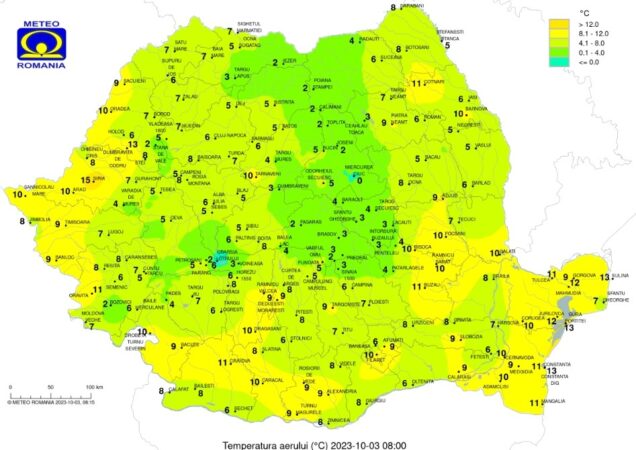 Prognoza meteo, 3 octombrie 2023