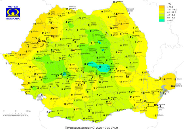 Prognoza meteo pentru luni, 30 octombrie 2023