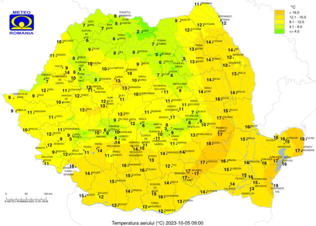 Prognoza meteo 5 octombrie 2023