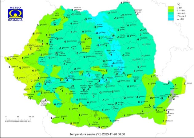28 noiembrie 2023, vremea va fi rece și vântoasă în majoritatea zonelor7