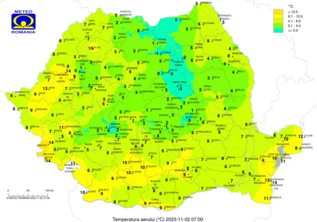 Vremea se va răci, la Târgoviște: 15 grade Celsius, precipitații: 20%, umiditate: 68%, vânt: 13 km/h