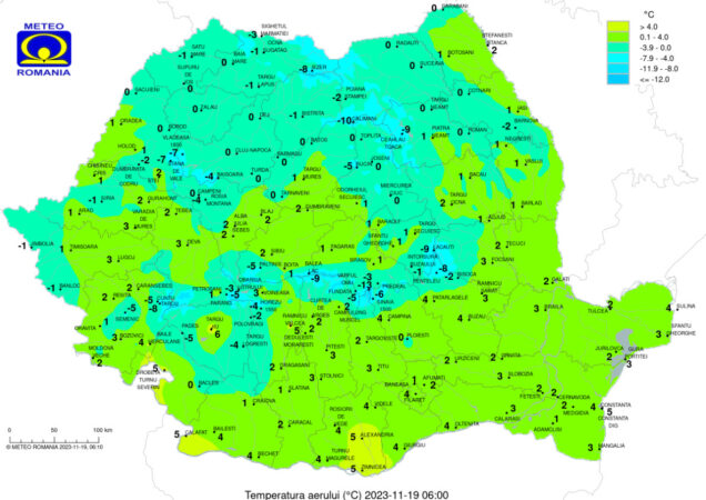Prognoza meteo pentru 19 noiembrie 2023