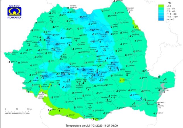 Vremea va fi rece în majoritate zonelor ţării