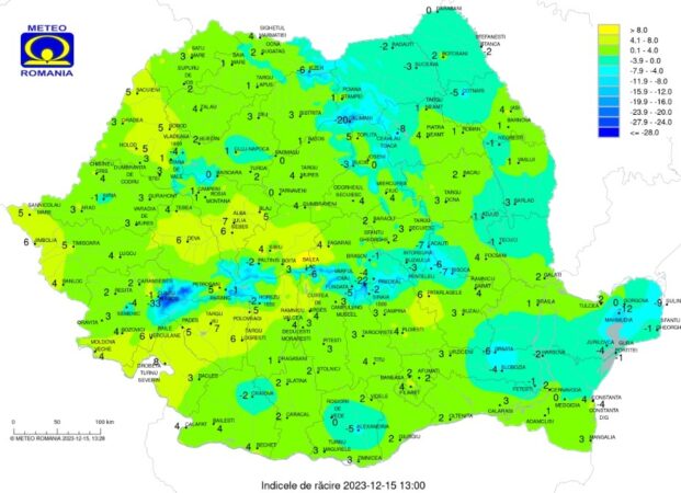 ALERTĂ de ultimă oră de la meteorologi:În orele următoarele, temperaturile scad brusc, un val de aer polar acoperă România 