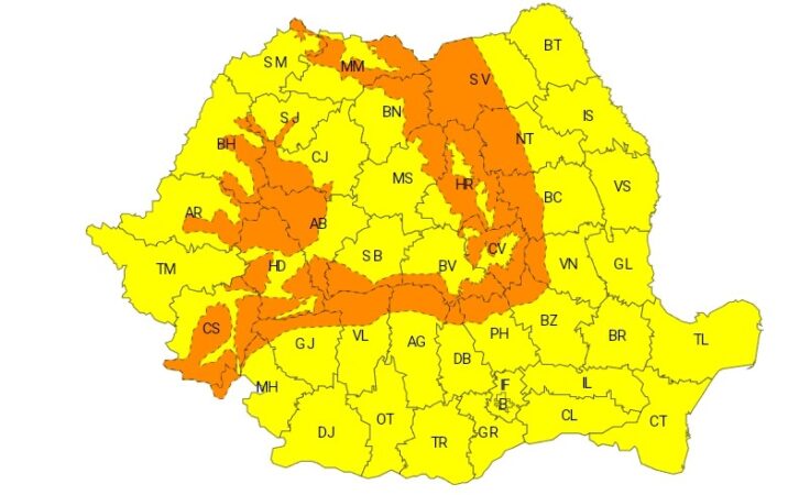 AVERTIZARE METEOROLOGICĂ COD GALBEN pentru tot județul Dâmbovița: Vânt puternic, temperaturi scăzute și precipitații mixte AVERTIZARE METEOROLOGICĂ COD GALBEN pentru tot județul Dâmbovița: Vânt puternic, temperaturi scăzute și precipitații mixte, interval de valabilitate: 22 decembrie, ora: 12:00 – 24 decembrie, ora 10:00