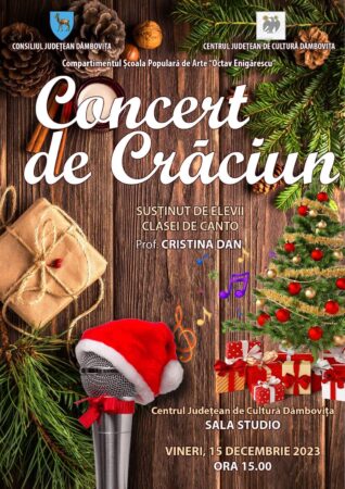 Concert de Crăciun în Sala Studio a Centrului Județean de Cultură Dâmbovița