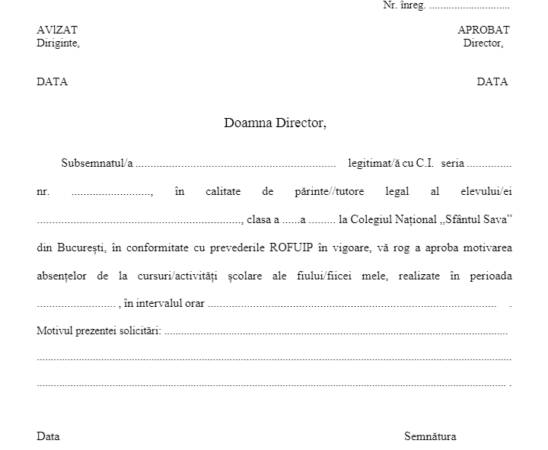 Ghid Practic pentru O Cerere de Motivare Absente Perfectă