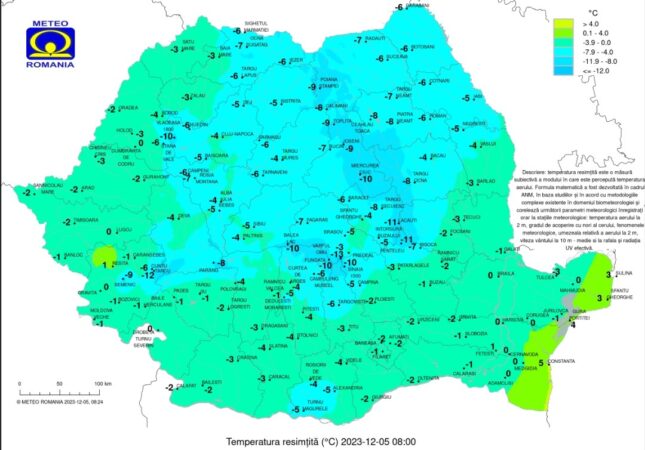 Prognoza meteo pentru 5 decembrie 2023