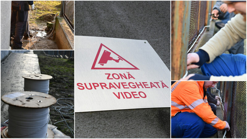 Penitenciarul Mioveni-Subcomisarul Patric Daniel Ghebaru supervizează instalarea senzorilor pentru securitate avansată