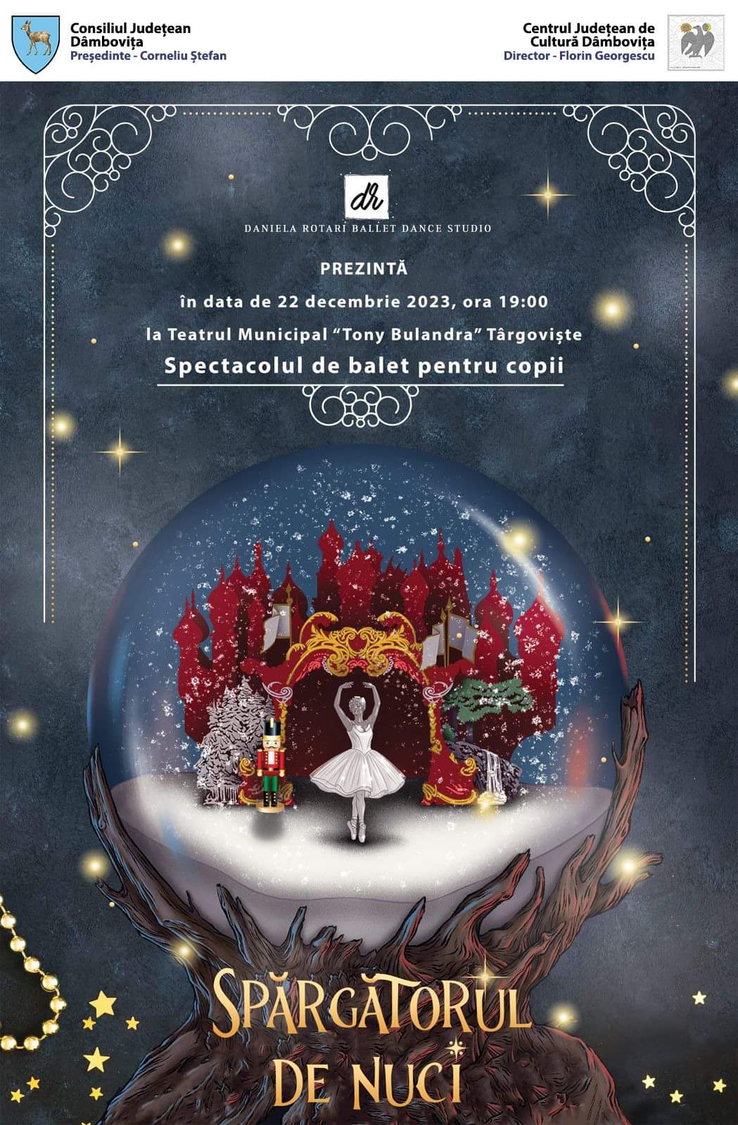 Spectacol de balet „Spărgătorul de Nuci” la Teatrul „Tony Bulandra” din Târgoviște, pus în scenă de către clasa de balet a Școlii Populare de Arte