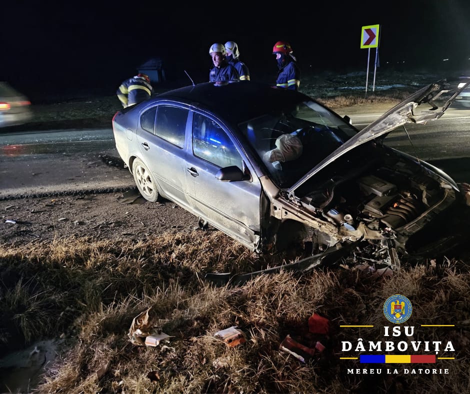 Accident la Dragomirești, la ora 06:13, pompierii au intervenit în cazul unui eveniment rutier între două autoturisme în comuna Dragomirești, sat Dragomirești.