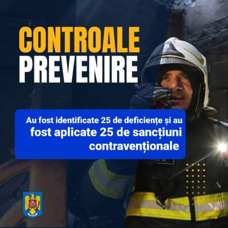 Inspectorii de la ISU Dâmbovița au desfășurat în perioada 12 – 19 februarie 2024 ,acțiuni de control la pensiuni, hoteluri, baruri și au fost identificate 25 deficiențe și aplicate 25 sancțiuni contravenționale
