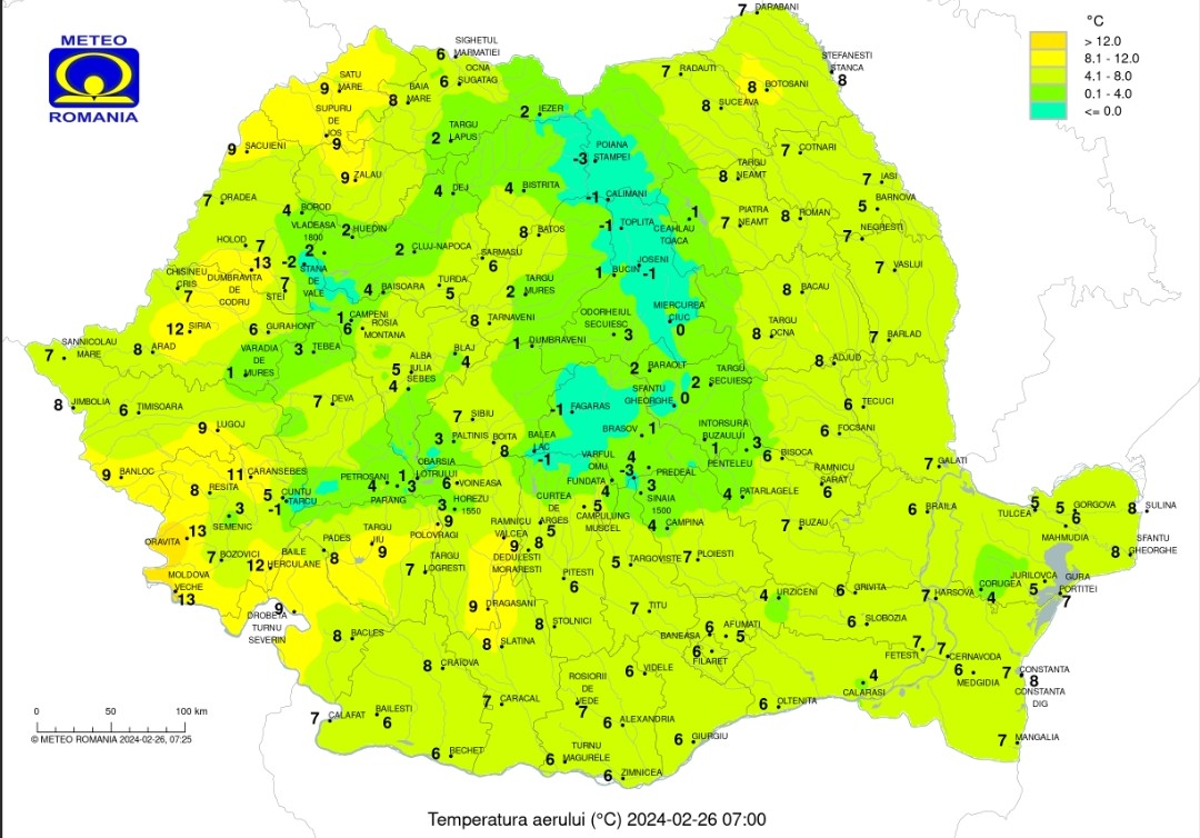 Prognoza meteo pentru luni, 26 februarie 2024, la Târgoviște: 14 grade Celsius,precipitații: 0%, umiditate: 62%, vânt: 16 km/h.