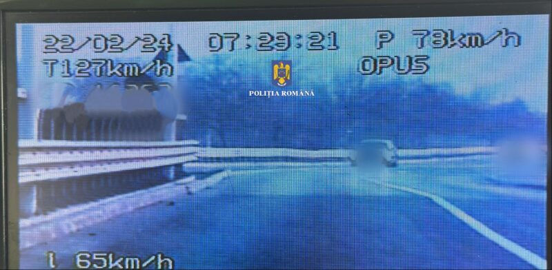 Tânăr prins de radar cu 127 km/h prin Târgoviște,era și aburii alcoolului