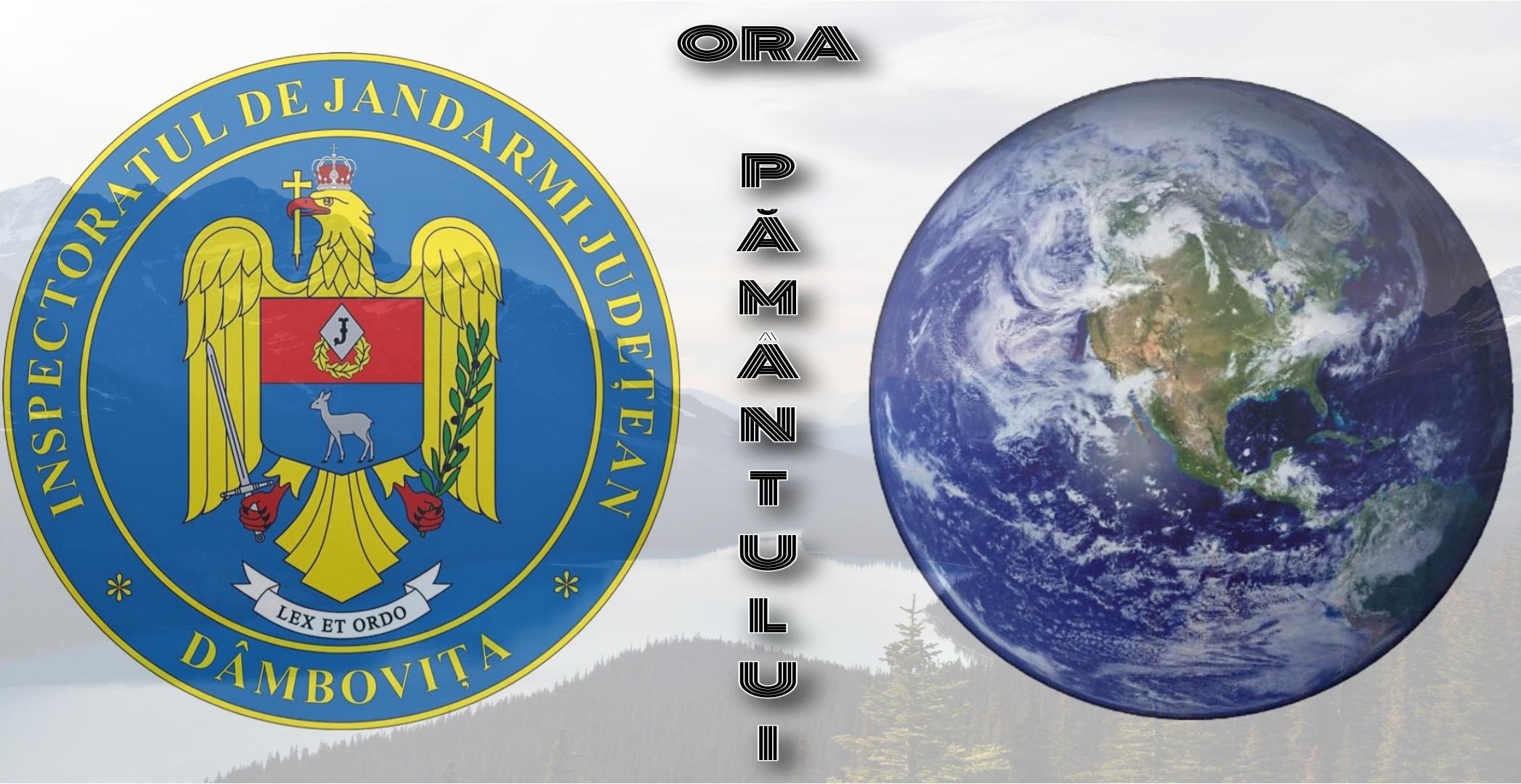 Inspectoratul de Jandarmi Județean Dâmbovița va participa activ la acţiunea „Ora Pământului”, sâmbătă, 23 martie a.c., între orele 20.30 – 21.30, prin stingerea luminilor și oprirea aparaturii electronice în propriul sediu. Excepție vor face doar sistemul comunicațional și dispeceratul unității pentru a nu afecta capacitatea operațională și misiunile ce revin instituției. Jandarmeria Dâmbovița a rămas un partener constant al campaniei „Ora Pământului”, iar prin atribuțiile le revin, jandarmii desfășoară în mod constant misiuni în domeniul protecției mediului și se implică activ în campanii de ecologizare, de împădurire sau alte acțiuni de voluntariat ce vizează protejarea naturii. Demersurile noastre de protejare a mediului înconjurător nu se limitează doar la o singură acțiune, ci la promovarea continuă a unui consum rațional al energiei, cu scopul reducerii cheltuielilor administrative, dar și pentru reducerea poluării. Pentru o planetă mai curată încurajăm cetățenii să se alăture acestui demers.