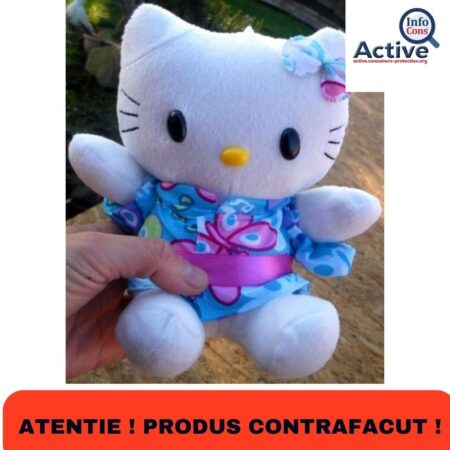 Alertă InfoCons! Produs contrafăcut! Alertă InfoCons! Produs contrafăcut, prezintă risc de sufocare deoarece conține ventuze care pot fi ușor detașate și înghițite. Produsul nu respectă Directiva privind siguranța jucăriilor și standardul european relevant EN 71-1 Produsul prezintă, de asemenea, un risc chimic deoarece conține 22% din greutate ftalat de di(2-etilhexil) (DEHP) în plasticul transparent al ventuzei. Conform Regulamentului REACH, ftalați DEHP, DBP și BBP sunt interziși în toate jucăriile și articolele de îngrijire a copiilor, în timp ce ftalați DINP, DIDP și DNOP sunt interziși atunci când jucăria sau articolul de îngrijire a copiilor poate fi introdus în gură de către copii.