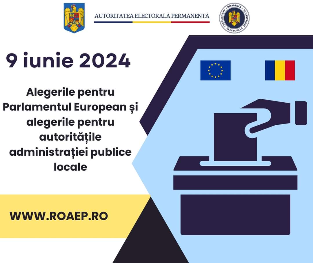 9 iunie 2024, data la care votăm pentru membrii din România în Parlamentul European  și pentru aleșii locali. Guvernul României a adoptat