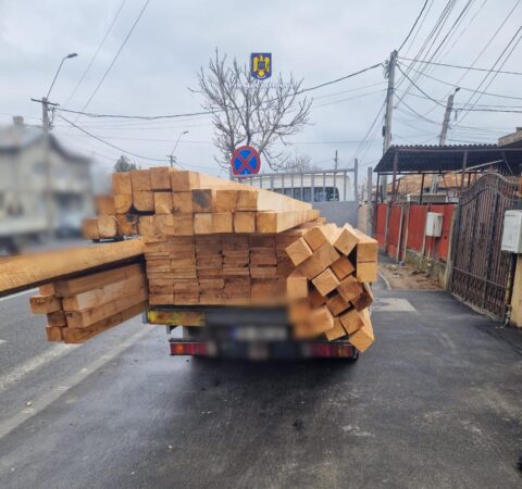 Surprins în trafic cu peste 4 m3 de cherestea pentru care nu deținea documente