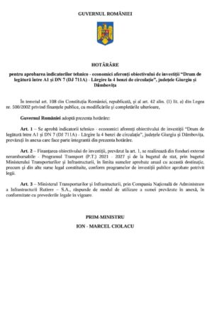 Județul Dâmbovița va avea o șosea de mare viteze cu patru benzi ce va lega A1 București-Pitești de orașul Titu Județul Dâmbovița va avea o șosea de mare viteze cu patru benzi ce va lega A1 București-Pitești de orașul Titu, informația a fost făcută publică de președintele CJ Dâmbovița, Corneliu Ștefan.