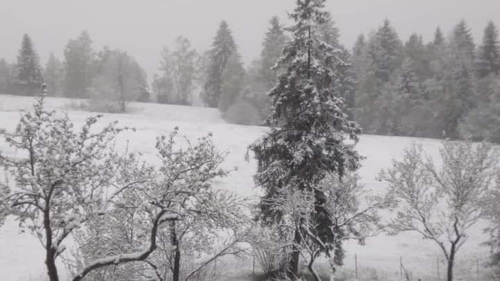 Iarna s-a întors în unele zone ale țării, chiar dacă ieri erau 27 de grade Celsius.