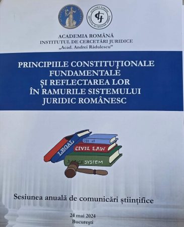 Sesiunea anuală de comunicări stiințifice a Institutului de Cercetări Juridice, conf. univ. dr. Claudia Gilia a onorat invitația Sesiunea anuală de comunicări științifice a Institutului de Cercetări Juridice ”Acad. Andrei Rădulescu” al Academiei Române a adunat specialiști