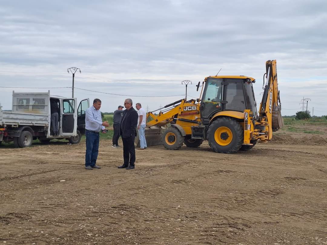 Construcția unei stații de capăt pentru traseul Niculești-Periș, lucrările sunt în plină desfășurare