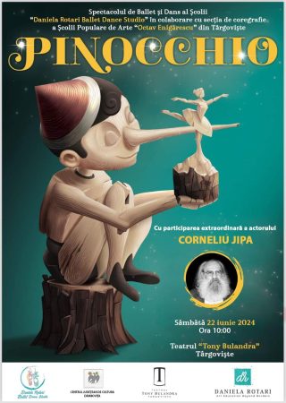 Magie și eleganță pe scena Teatrului Tony Bulandra: Spectacolul de balet „Pinocchio” susținut de tinerii dansatori