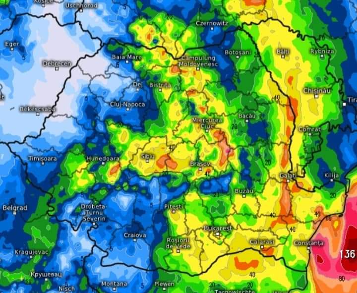 ALERTĂ METEO: De miercuri sunt așteptate ploi și furtuni puternice în toată țara, inclusiv în județul Dâmbovița, în perioada 24-26 iulie 2024