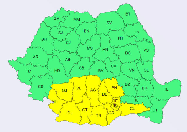 ATENȚIONARE METEOROLOGICĂ COD GALBEN de CANICULĂ în tot județul Dâmbovița în zilele de 28 și 29 iulie 2024 ATENȚIONARE METEOROLOGICĂ COD GALBEN de CANICULĂ în tot județul Dâmbovița în zilele de 28 și 29 iulie 2024
