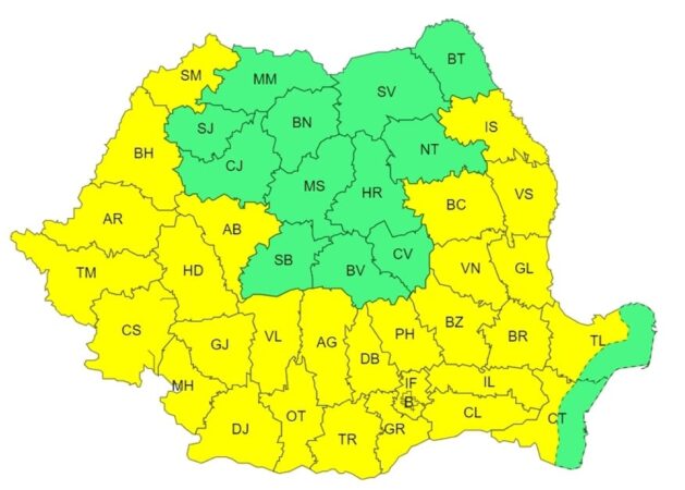 ATENȚIONARE METEOROLOGICĂ COD GALBEN de CANICULĂ pentru județul Dâmbovița, valabilă pentru 9 iulie ATENȚIONARE METEOROLOGICĂ COD GALBEN de CANICULĂ pentru județul Dâmbovița , valabilă pentru 9 iulie, fenomene vizate: val de căldură, caniculă și disconfort termic ridicat.
