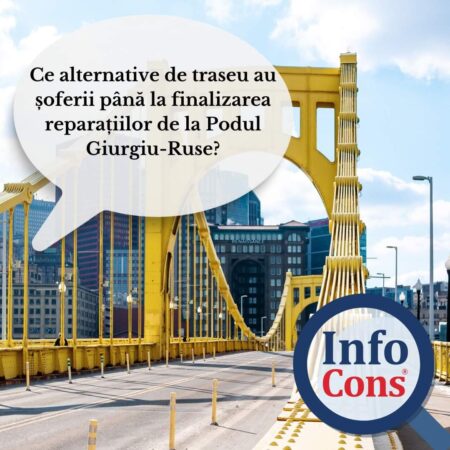 Important: Ce alternative de traseu au șoferii până la finalizarea lucrărilor de reparații planificate pentru Podul Giurgiu-Ruse În contextul lucrărilor de reparații planificate pentru Podul Giurgiu-Ruse, șoferii care tranzitează această importantă legătură rutieră între România