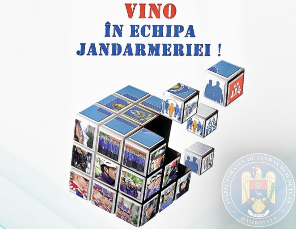 Jandarmeria Dâmboviţa recrutează tineri pentru concursul de admitere, organizat de Academia de Poliție ”A.I. Cuza” Bucuresti, sesiunea 2024