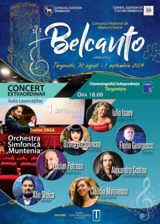 Pe 1 septembrie, CJ Dâmbovița vă invită la un Concert Extraordinar,  la Cinematograful „Independența”, intrarea liberă, în limita locurilor disponibile.