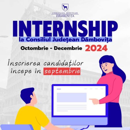 CJ Dâmbovița a anunțat  ca va deschide  sesiunea de înscriere pentru Programul de Internship  care oferă absolvenților de studii superioare oportunitatea