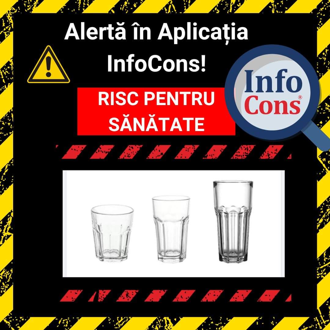 Alertă InfoCons, autoritățile atrag atenția asupra riscurilor legate de un anumit produs fabricat din sticlă călită, care nu respectă cerințele de siguranță.
