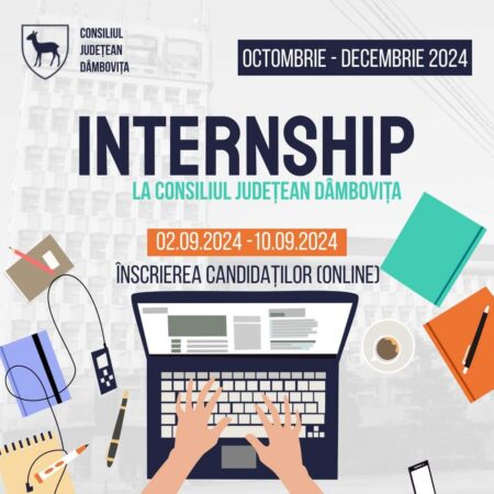 Consiliul Județean Dâmbovița a anunțat deschiderea înscrierilor pentru programul de internship 2024 Consiliul Județean Dâmbovița a anunțat deschiderea înscrierilor pentru programul de internship 2024, oferind 9 locuri disponibile pentru tinerii absolvenți de studii superioare.