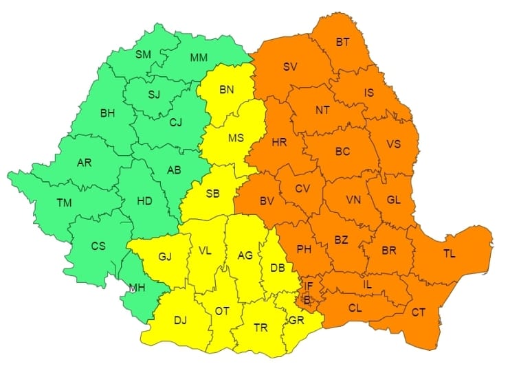 ALERTĂ DE ULTIMĂ ORĂ: TOT JUDEȚUL DÂMBOVIȚA ESTE SUB COD PORTOCALIU DE PLOI TORENȚIALE, 29 septembrie 2024, ora 08:00 - 20:00