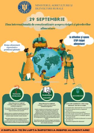 STOP RISIPEI ALIMENTARE! 29 septembrie – Ziua internaţională de conştientizare a risipei alimentare STOP RISIPEI ALIMENTARE! Risipa alimentară are implicații economice, sociale, precum și asupra mediului înconjurător!