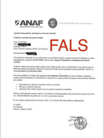 Atenție, contribuabili! O nouă schemă de înșelătorie este în plină desfășurare, vizând persoanele fizice din România. ANAF atrage atenția