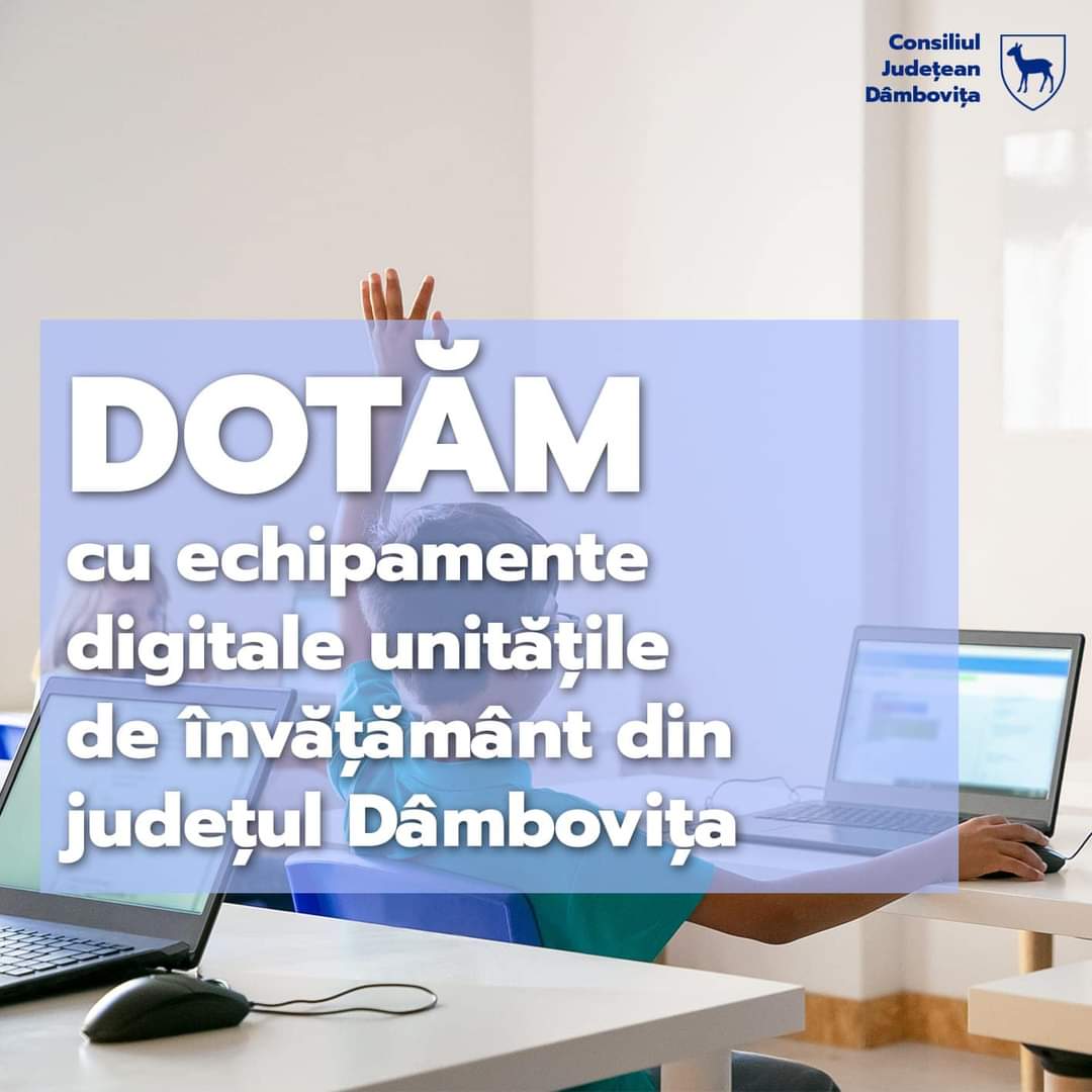 CJ Dâmbovița a dat startul unui proiect ambițios care va aduce tehnologie de ultimă generație în școlile și liceele din județ.